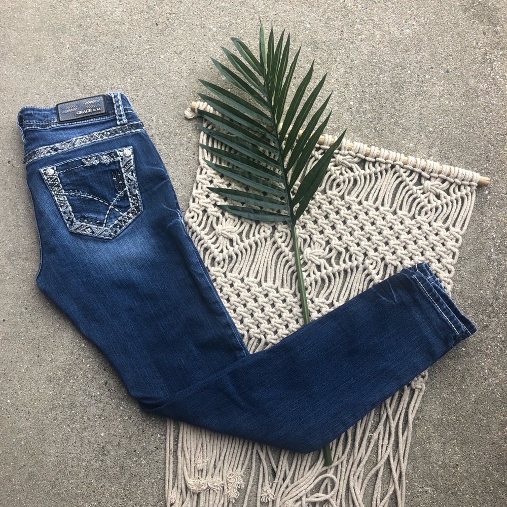 Grace In LA Skinny Jeans Size 27